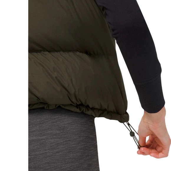 LULULEMON WUNDER PUFF GOOSE DOWN CROPPED HOODIE VEST, Women's Size 4 army  green - Picture 4 of 14